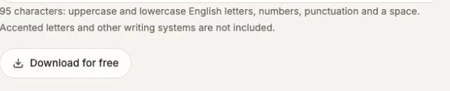 The highlighted control downloads this published example. In your completed studio task, use Download TTF; example access rules do not describe your own font download.