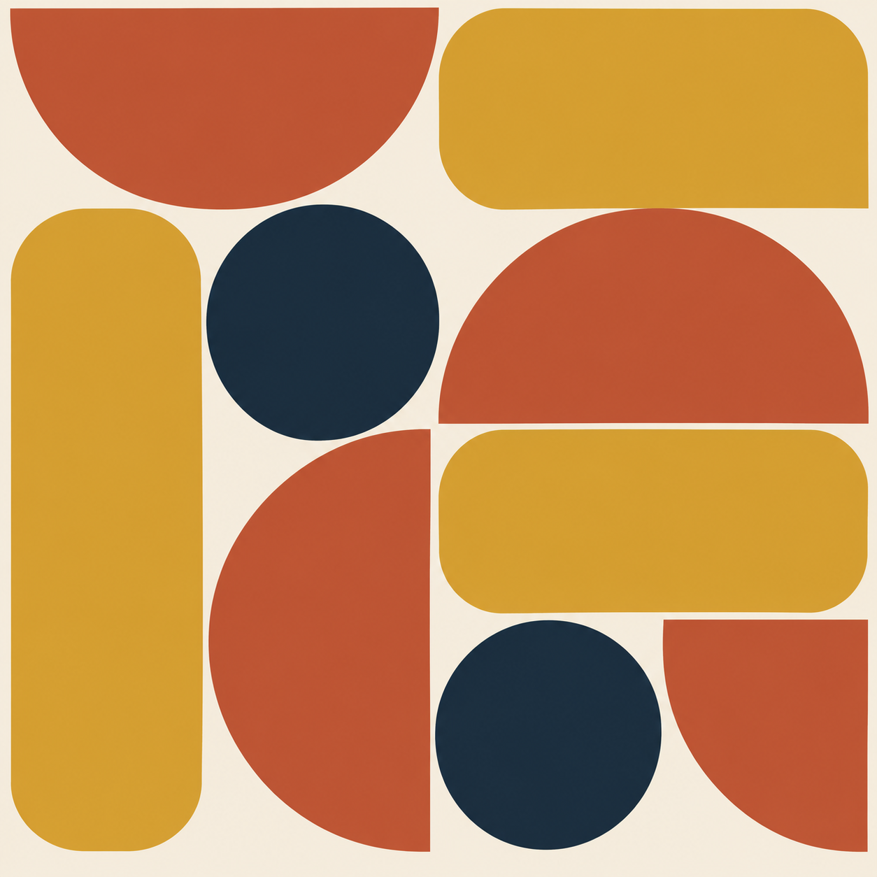 Geometric shapes used as the style reference for Form Rounded