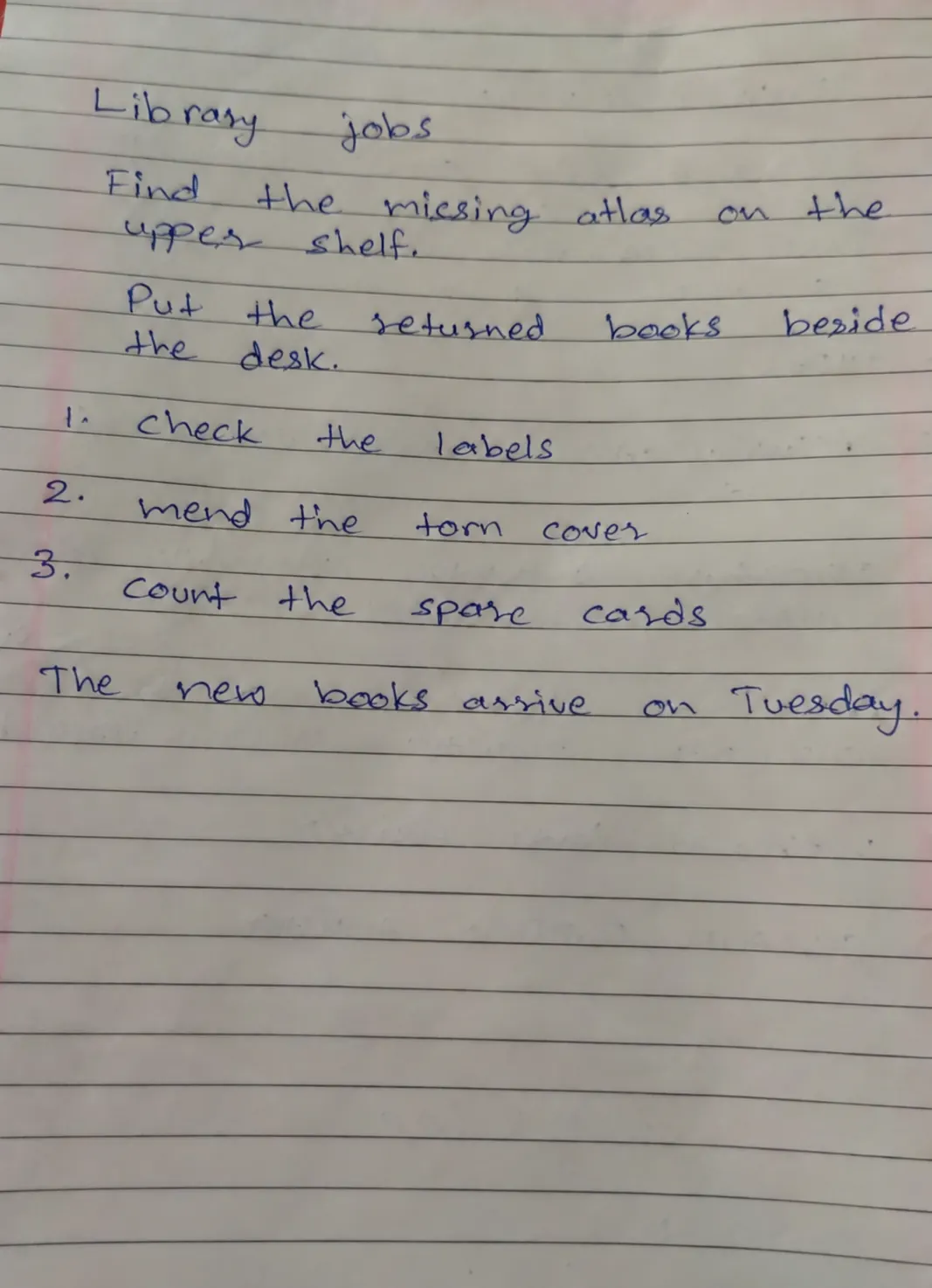 Texto manuscrito en papel generado con IA para Library Notes